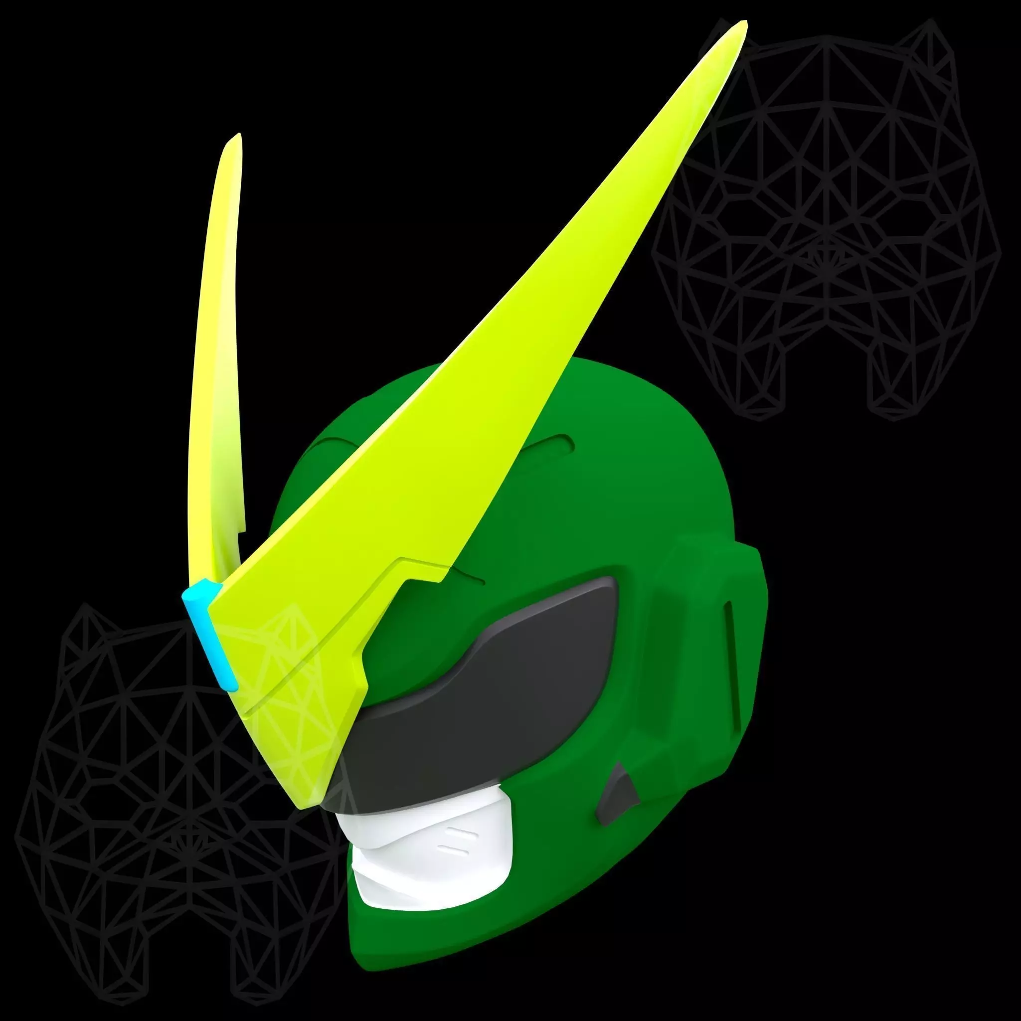 Genji helmet Sentai skin from Overwatch 3D print model_0