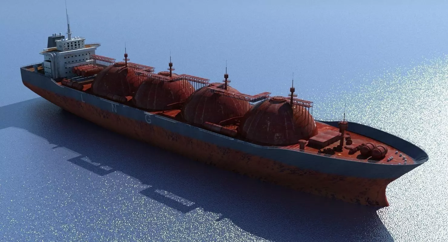3D LNG Tanker 3D model_0