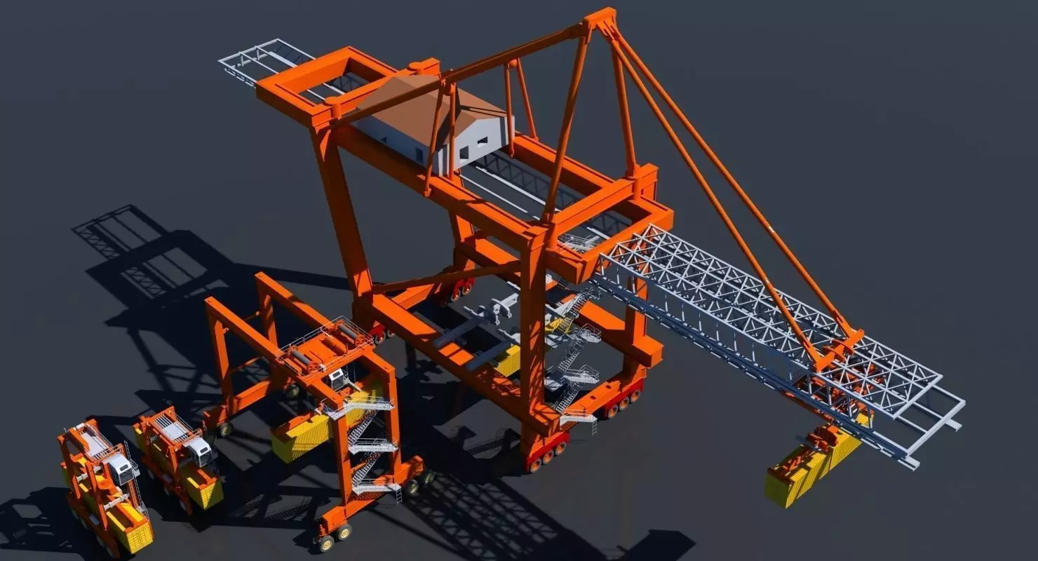Cargo Crane Collection 3D model