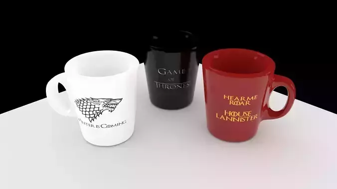 Realistic 3D Mugs - Game Of Thrones Mug Set