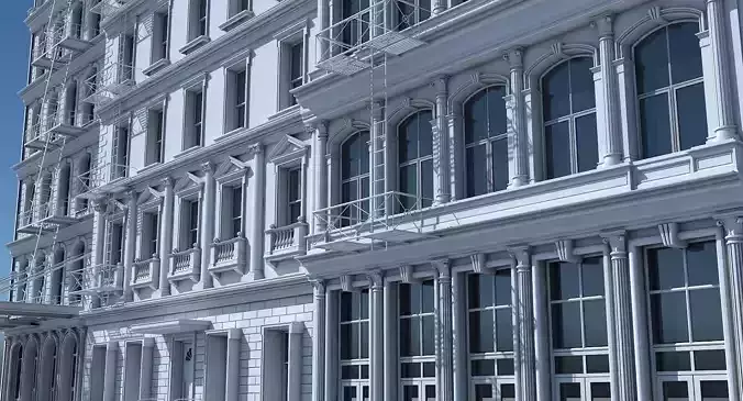 Commercial Building Facade 18 3D model