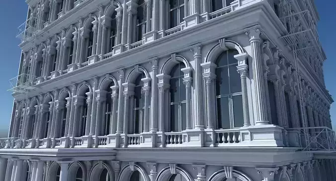 Commercial Building Facade 16 3D model