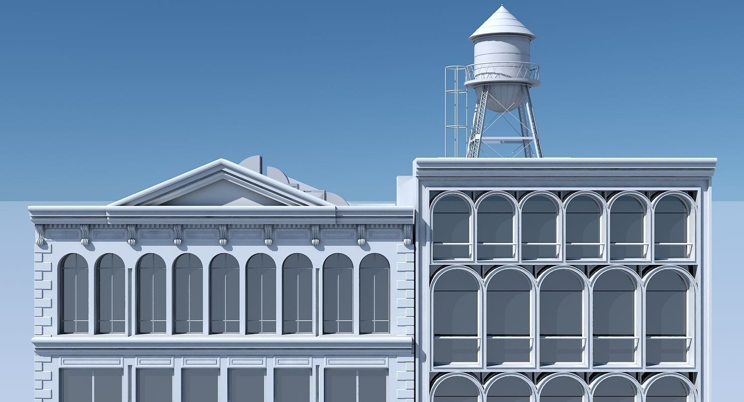 Commercial Building Facade 10 3D model_4