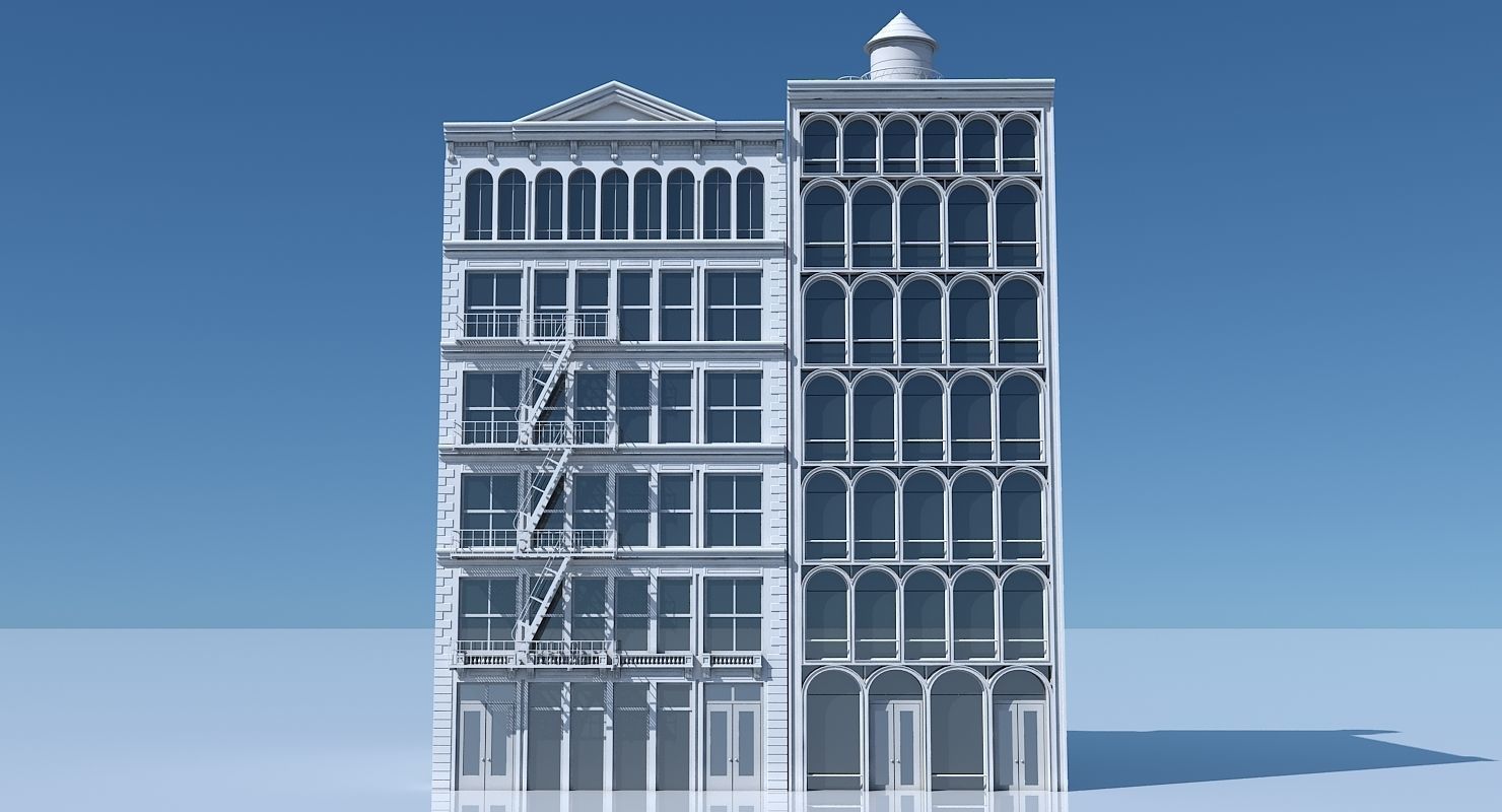 Commercial Building Facade 10 3D model_1