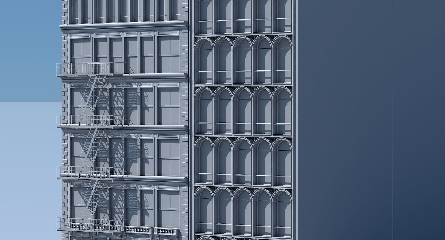 Commercial Building Facade 10 3D model_7
