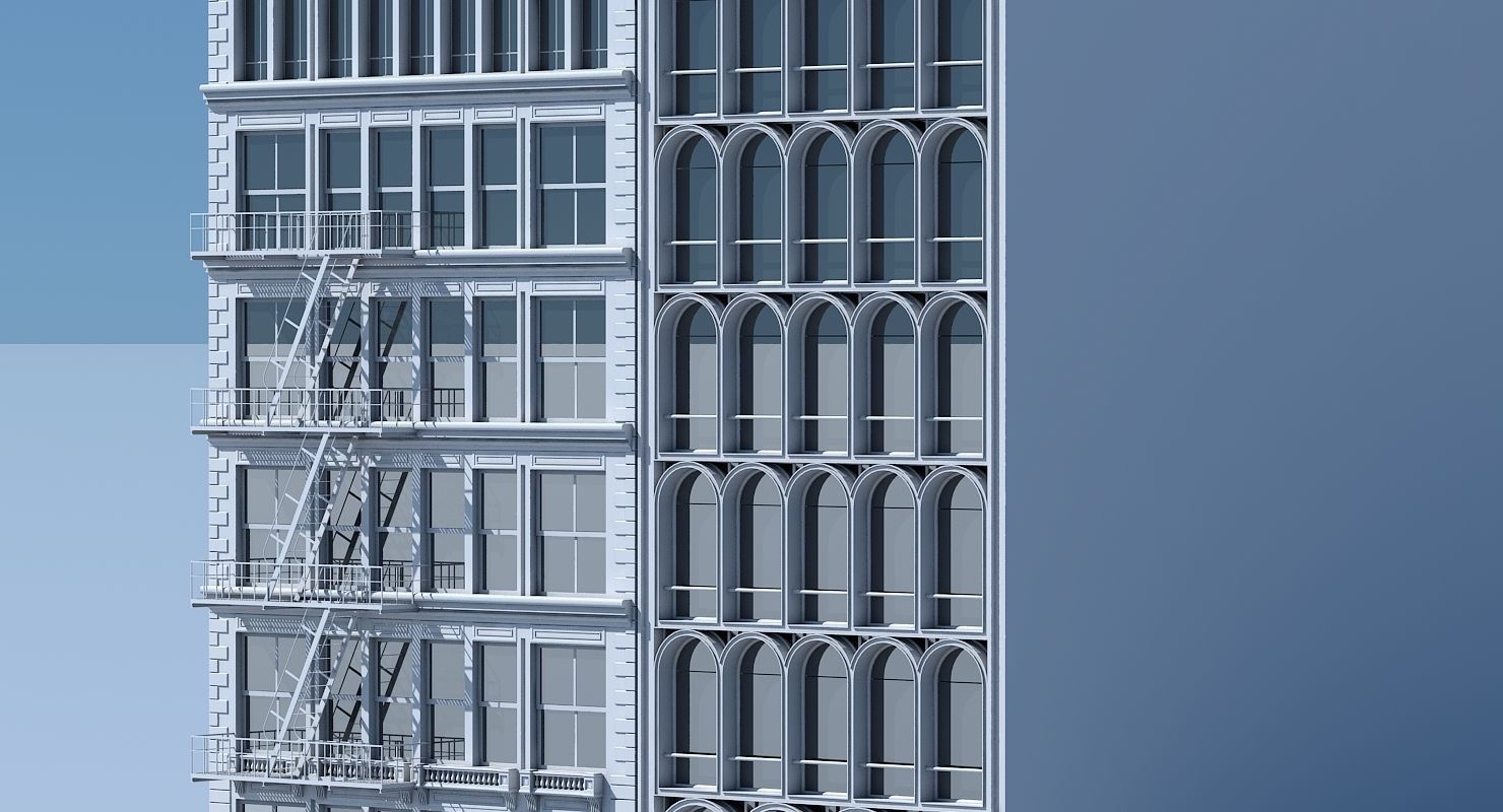 Commercial Building Facade 10 3D model_2