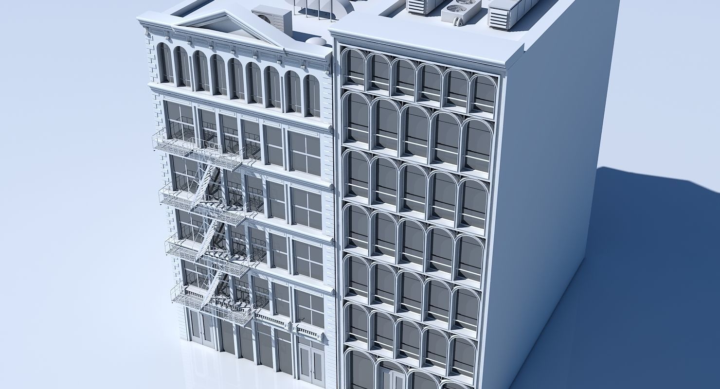 Commercial Building Facade 10 3D model_3