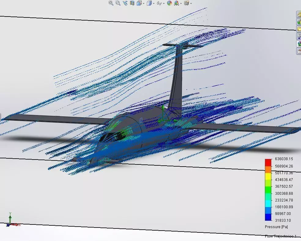 canard Jet flow simulation Free 3D model