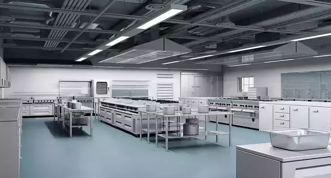Commercial Kitchen 3D Model