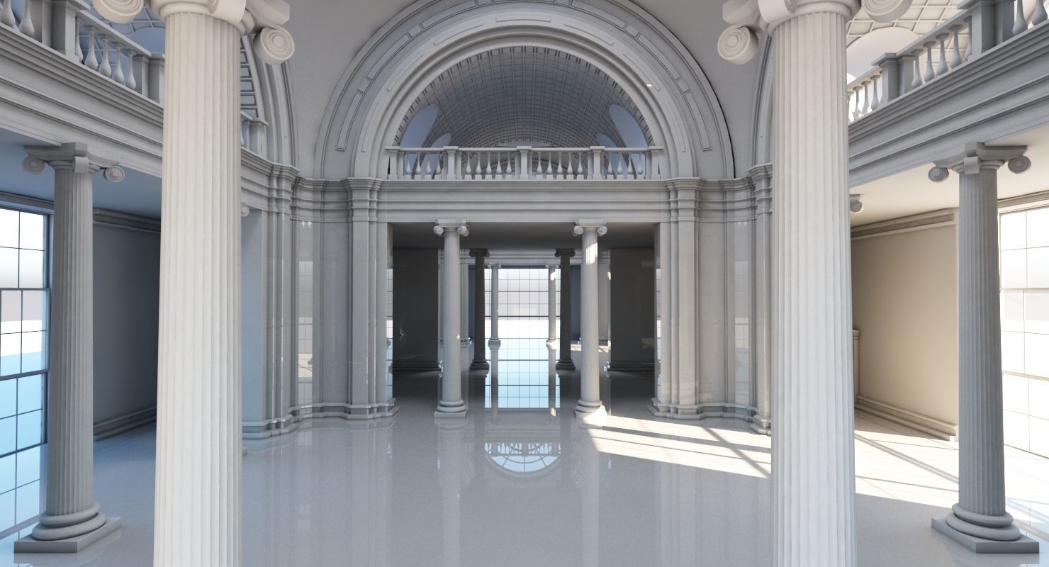 Classic Interior Scene 2018 3D model_7