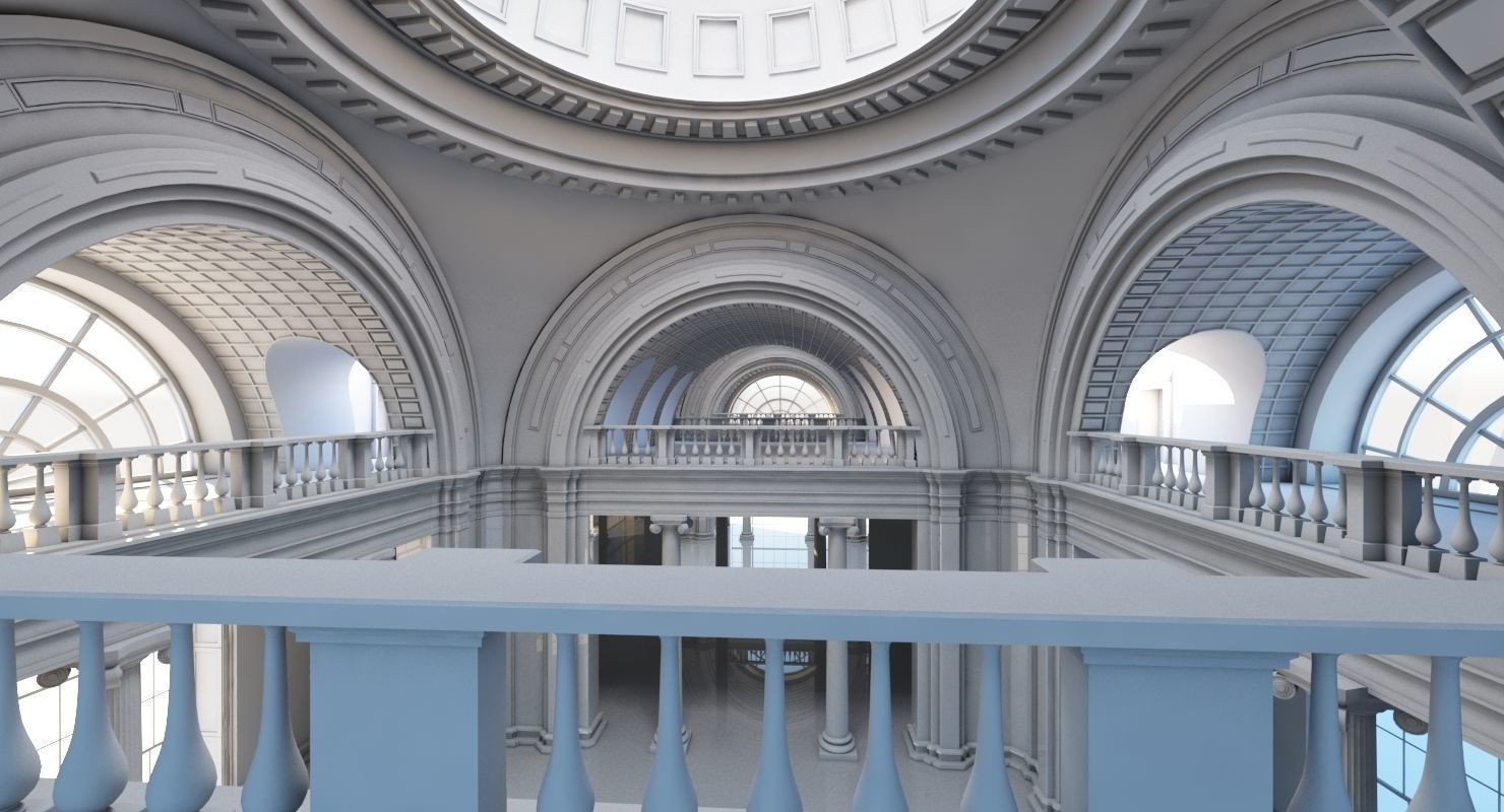 Classic Interior Scene 2018 3D model_3