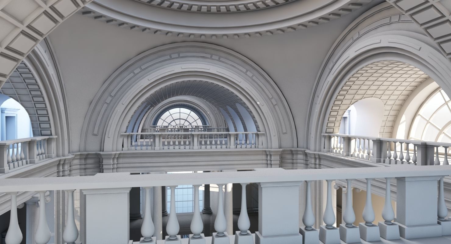 Classic Interior Scene 2018 3D model_2