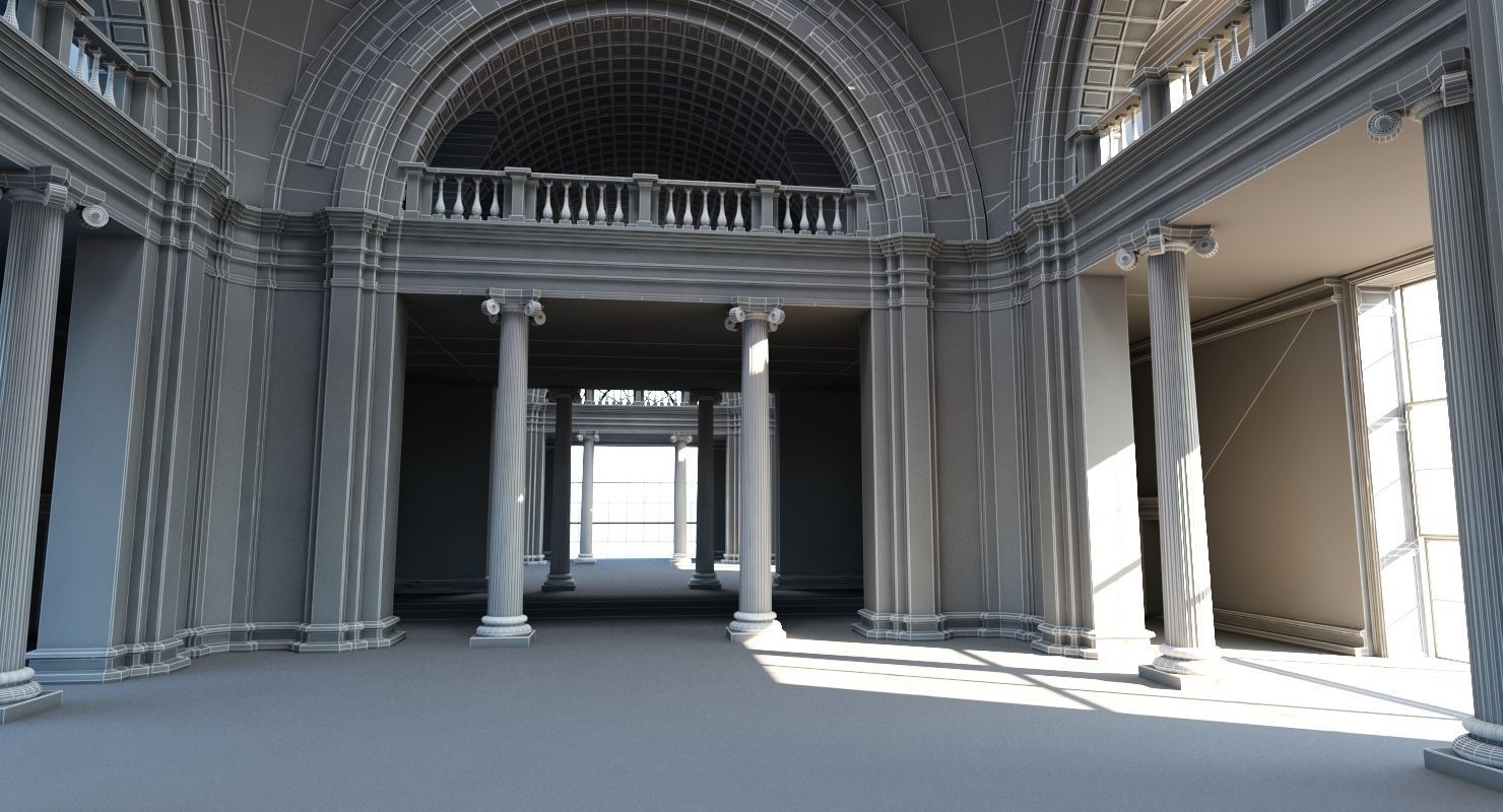 Classic Interior Scene 2018 3D model_9