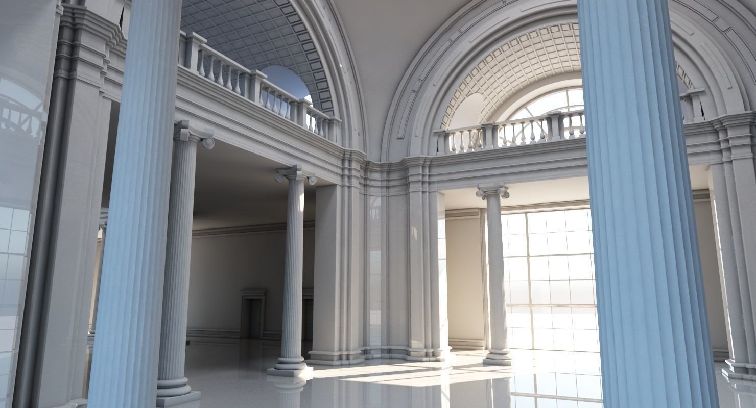 Classic Interior Scene 2018 3D model_5