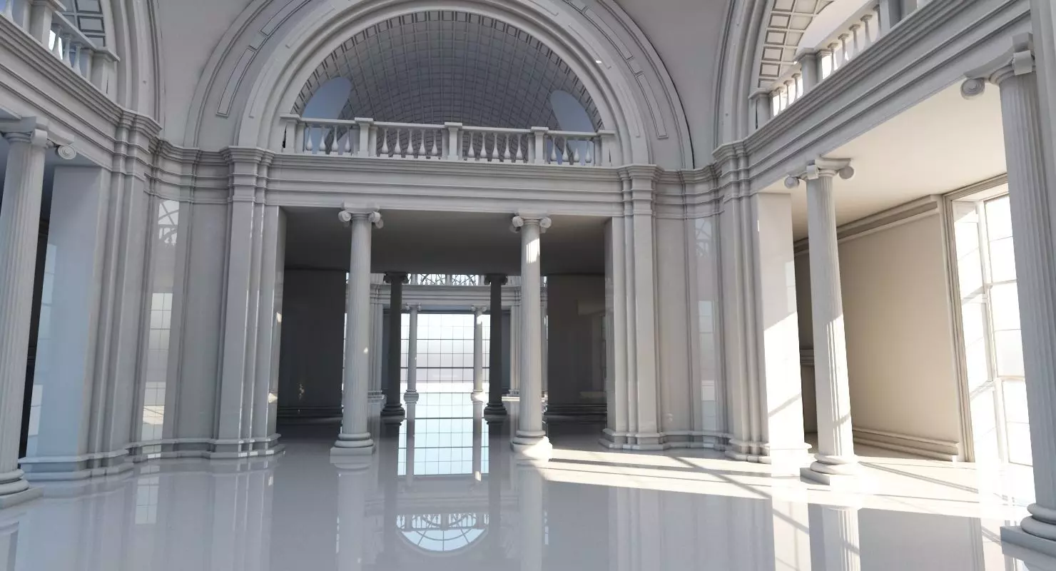 Classic Interior Scene 2018 3D model_0