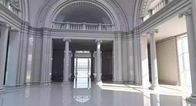 Classic Interior Scene 2018 3D model