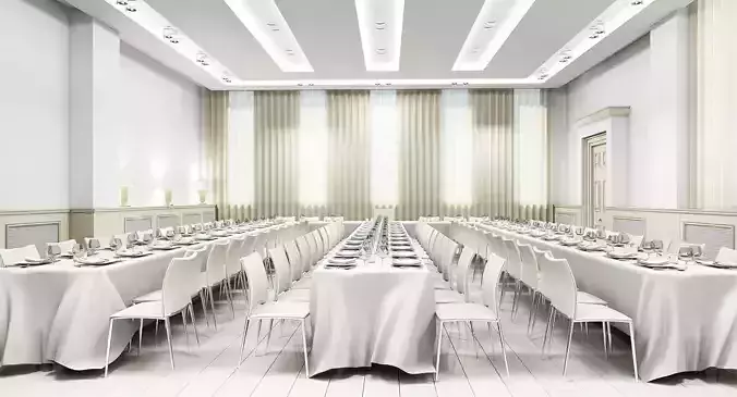 Classic Banquette Hall Interior