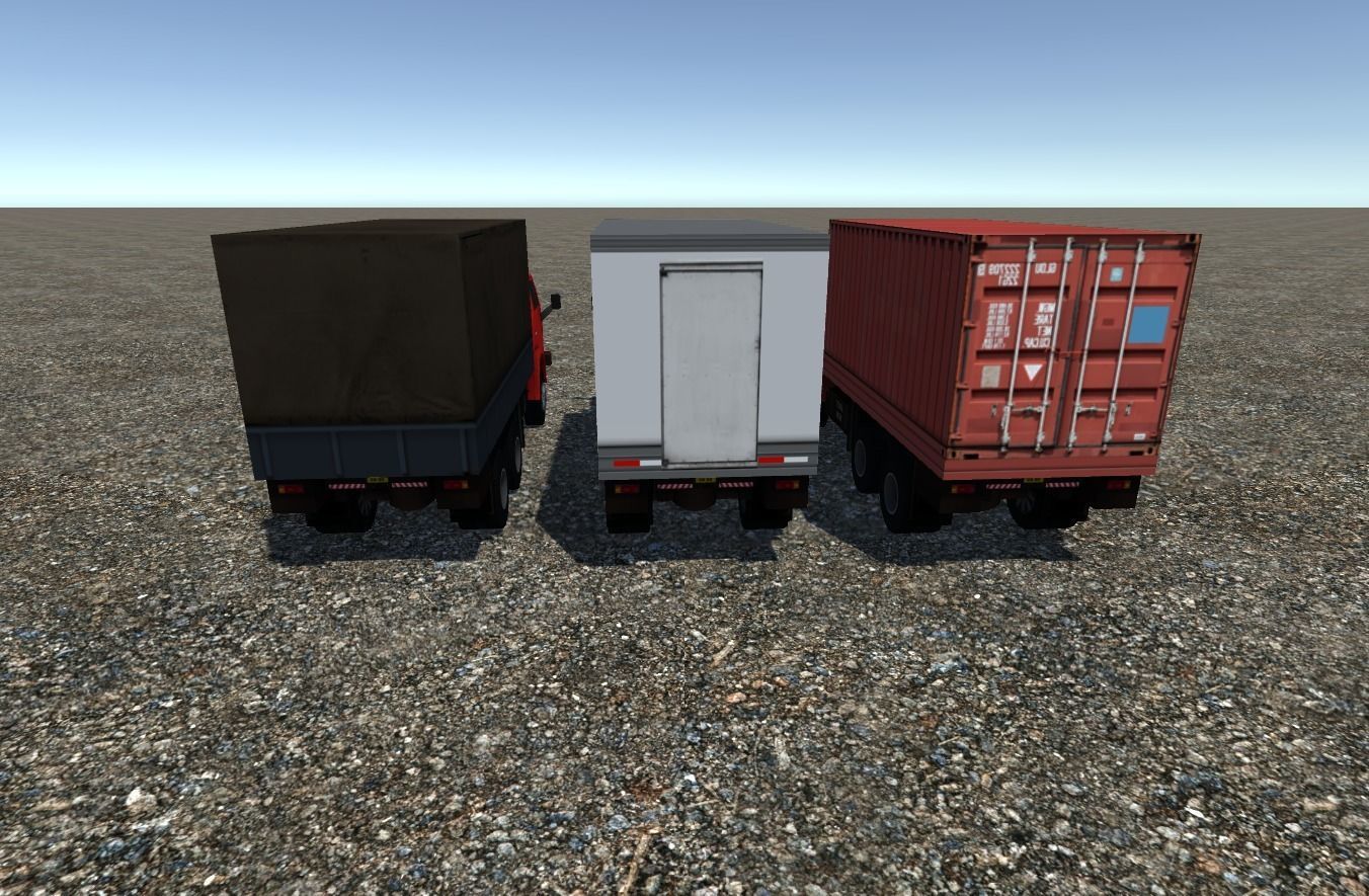 Industrial Small Truck Pack - VII Low-poly 3D model_2