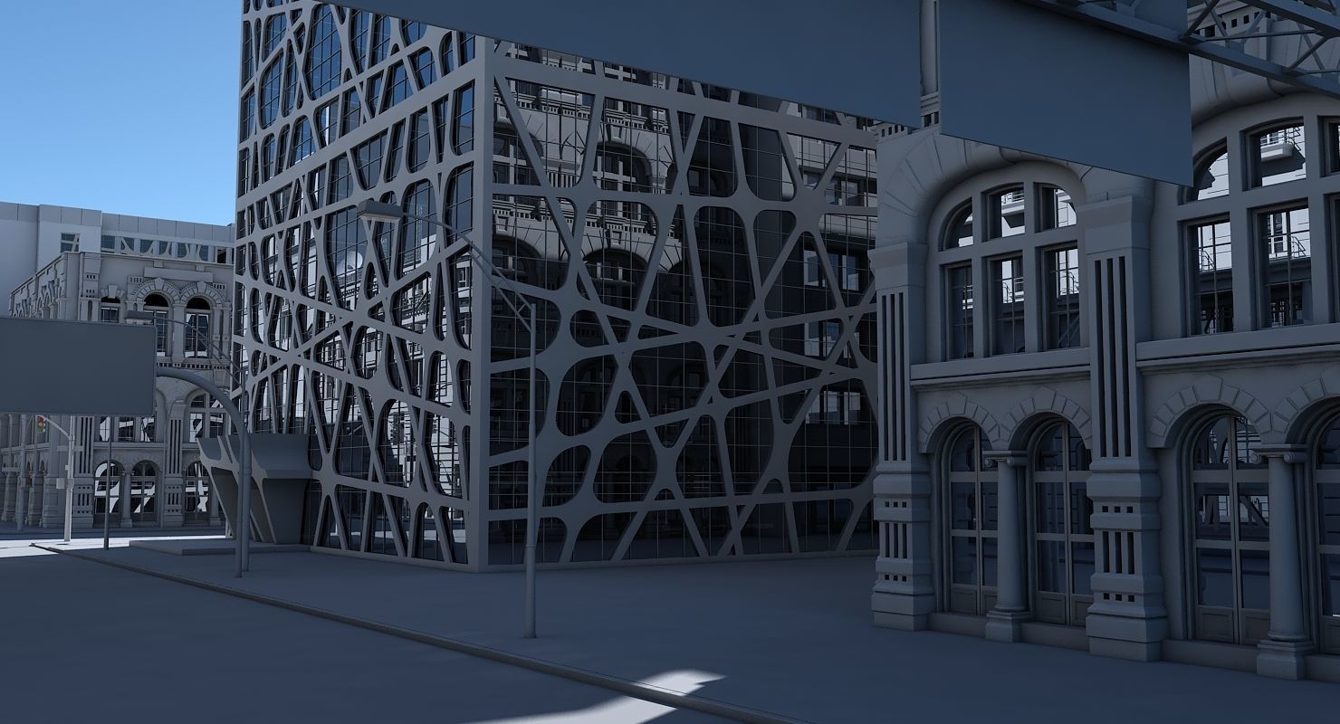 3D City Intersection 3D model_10