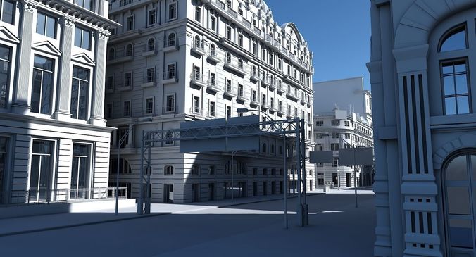 3D City Intersection 3D model