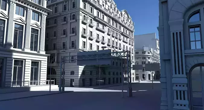 3D City Intersection 3D model