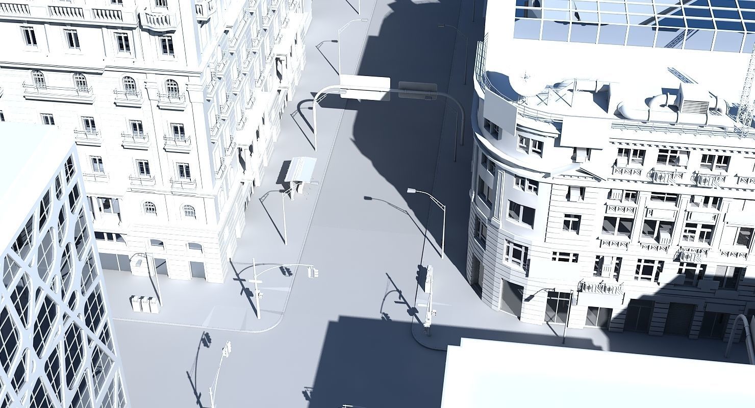 3D City Intersection 3D model_11