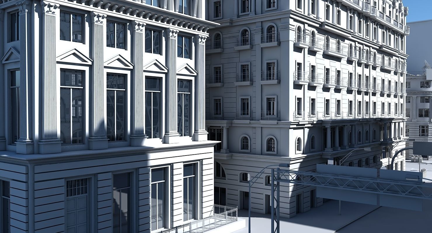 3D City Intersection 3D model_19