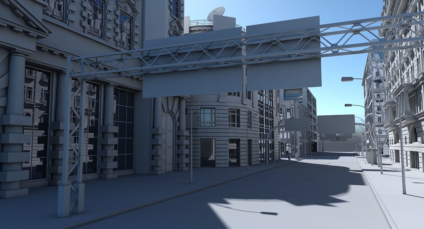3D City Intersection 3D model_5