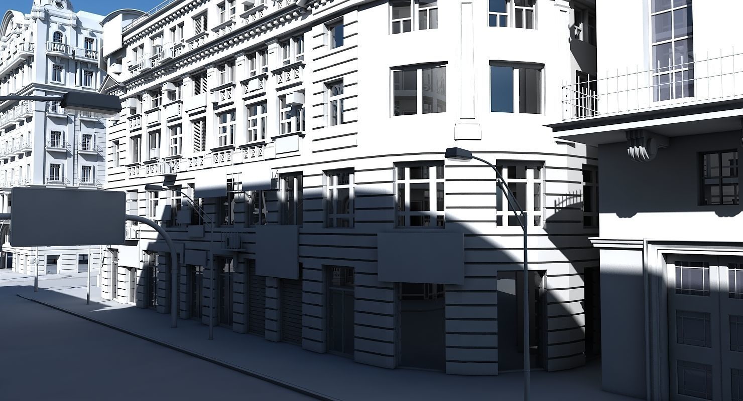 3D City Intersection 3D model_3