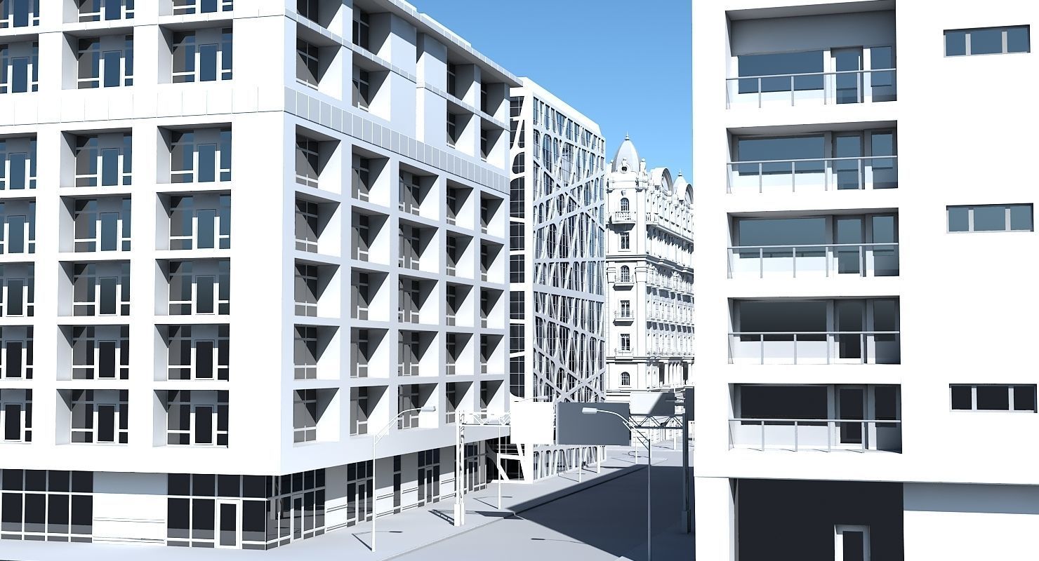 3D City Intersection 3D model_2