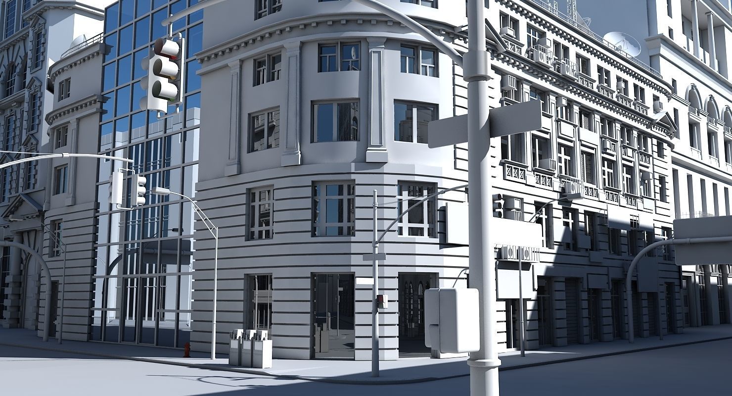 3D City Intersection 3D model_7