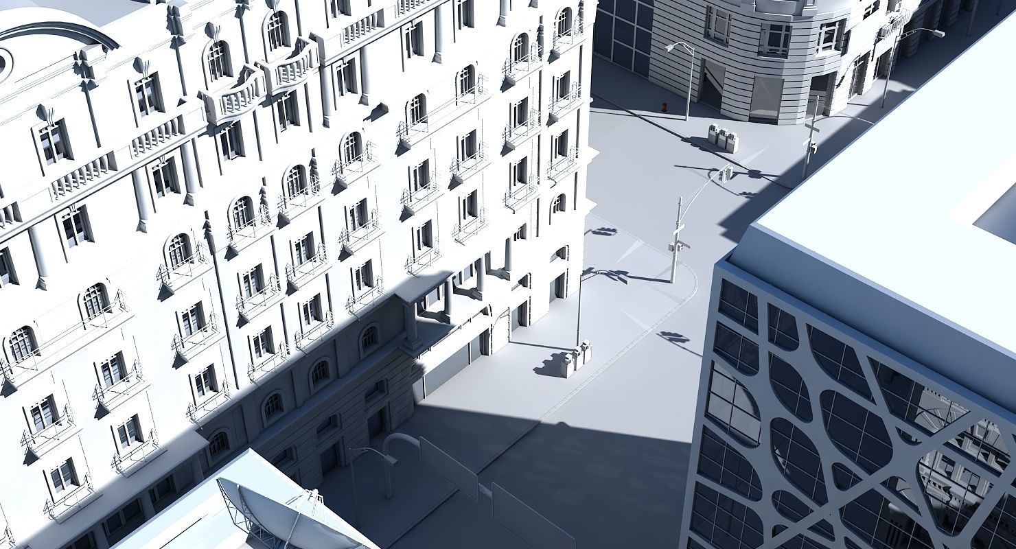 3D City Intersection 3D model_13
