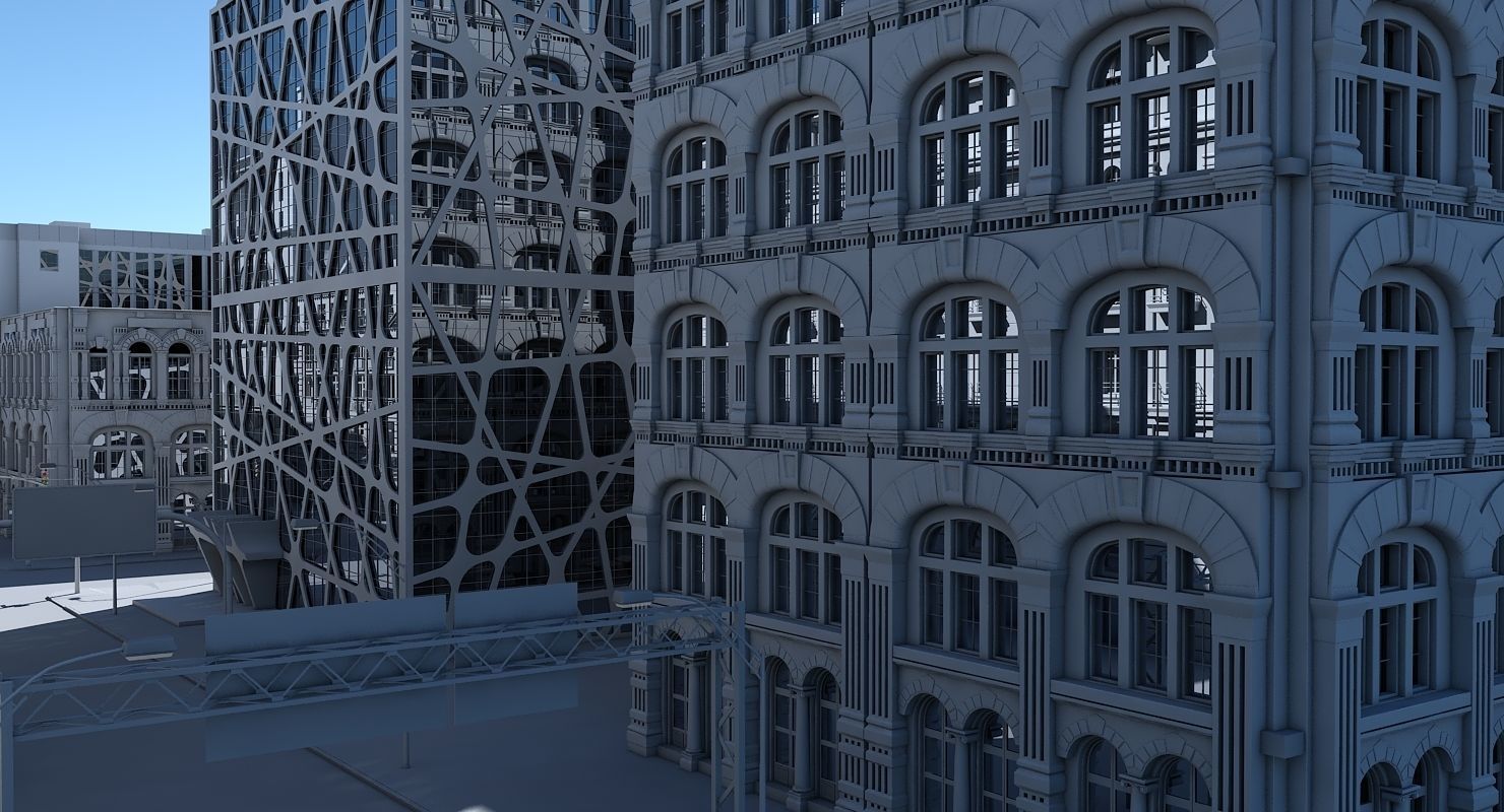 3D City Intersection 3D model_12