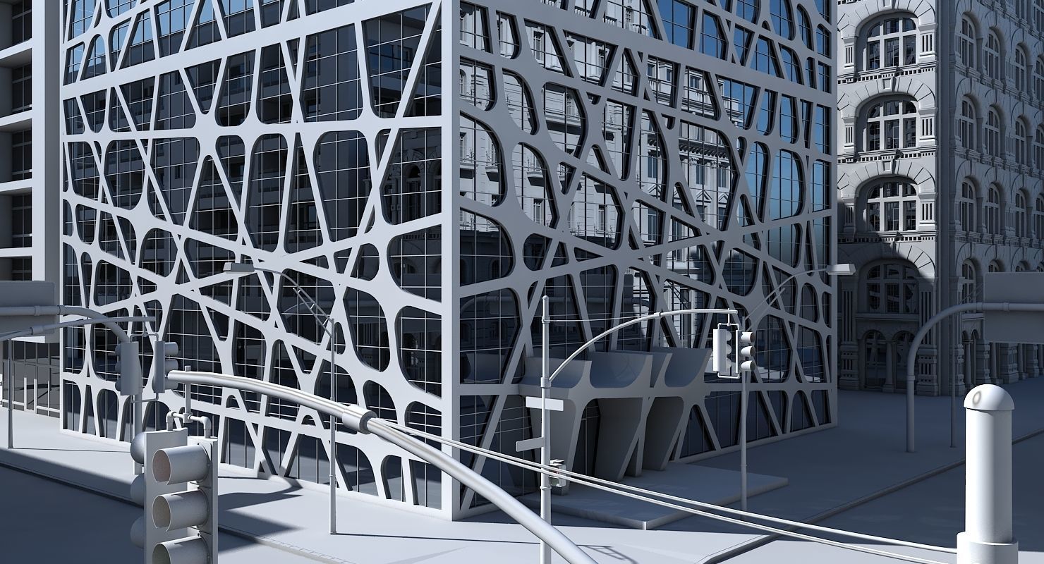 3D City Intersection 3D model_9