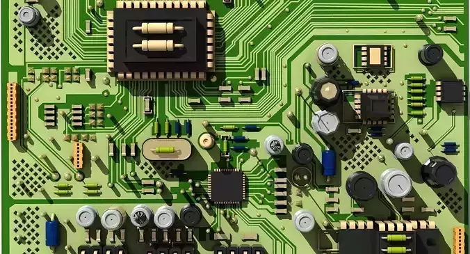 Circuit Board City 3D model