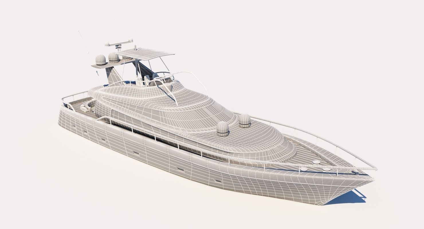 3D Boat motor yacht 3D model_7