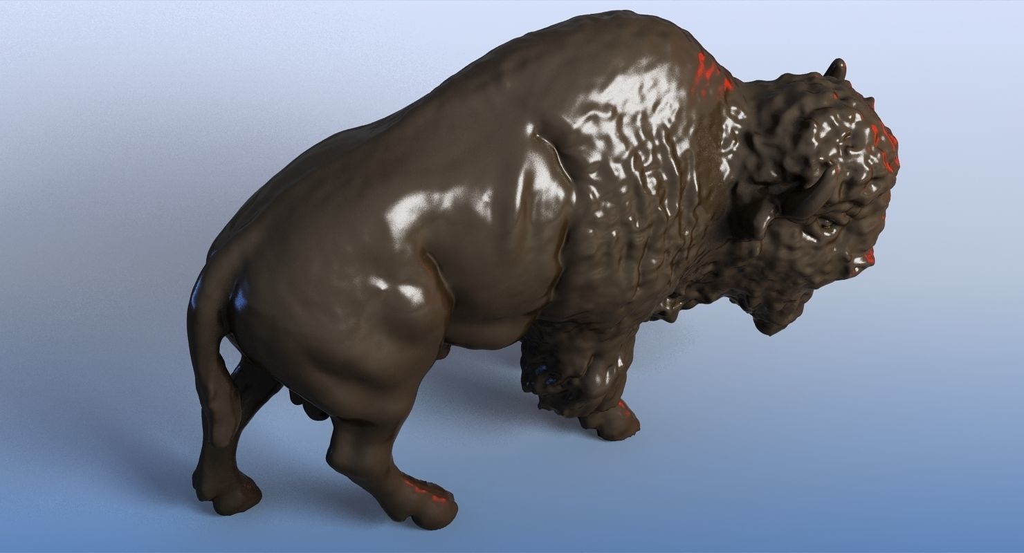 3D Bison 3D model_2