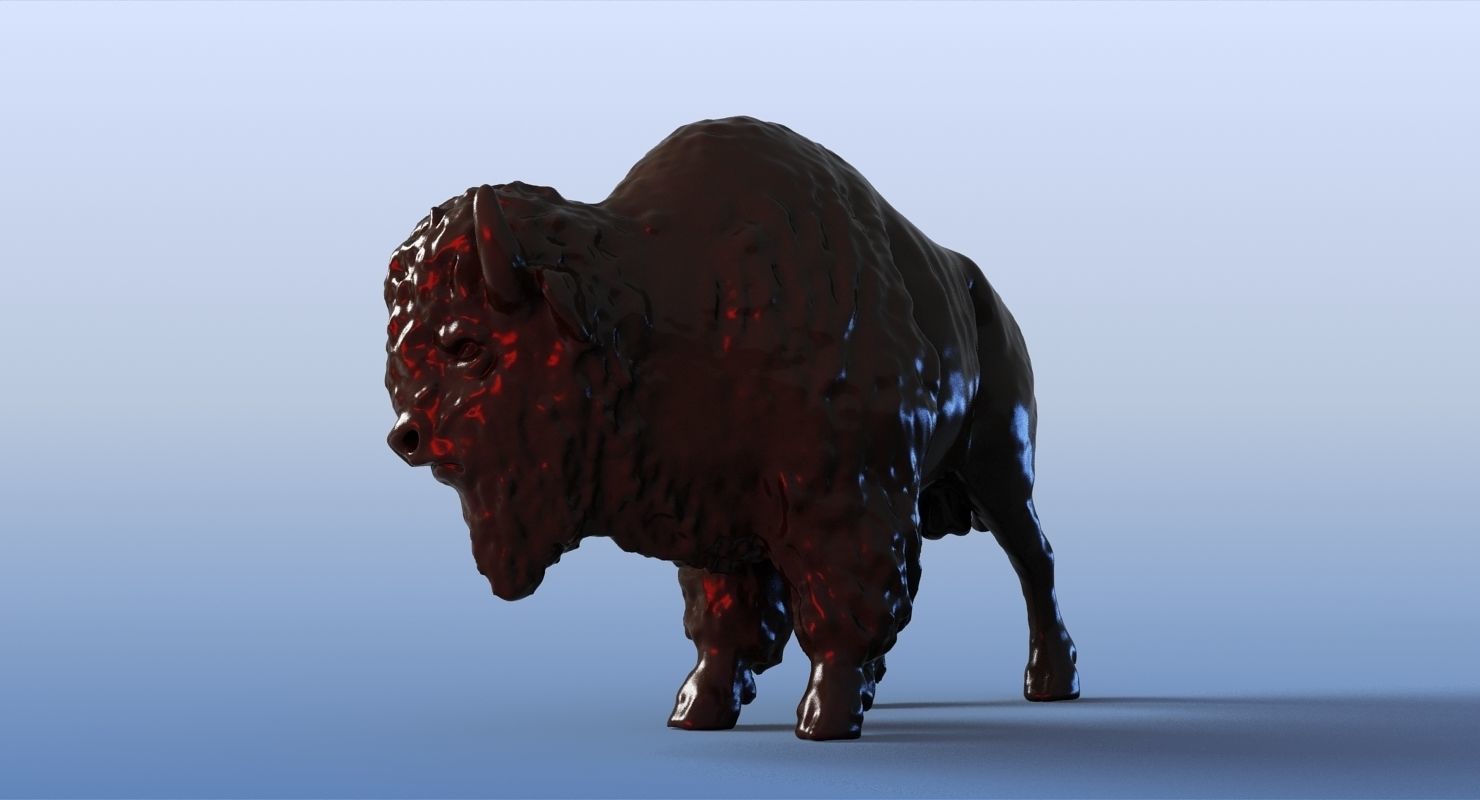 3D Bison 3D model_4