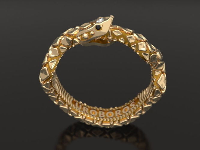 Ouroboros ring - original 3D print model