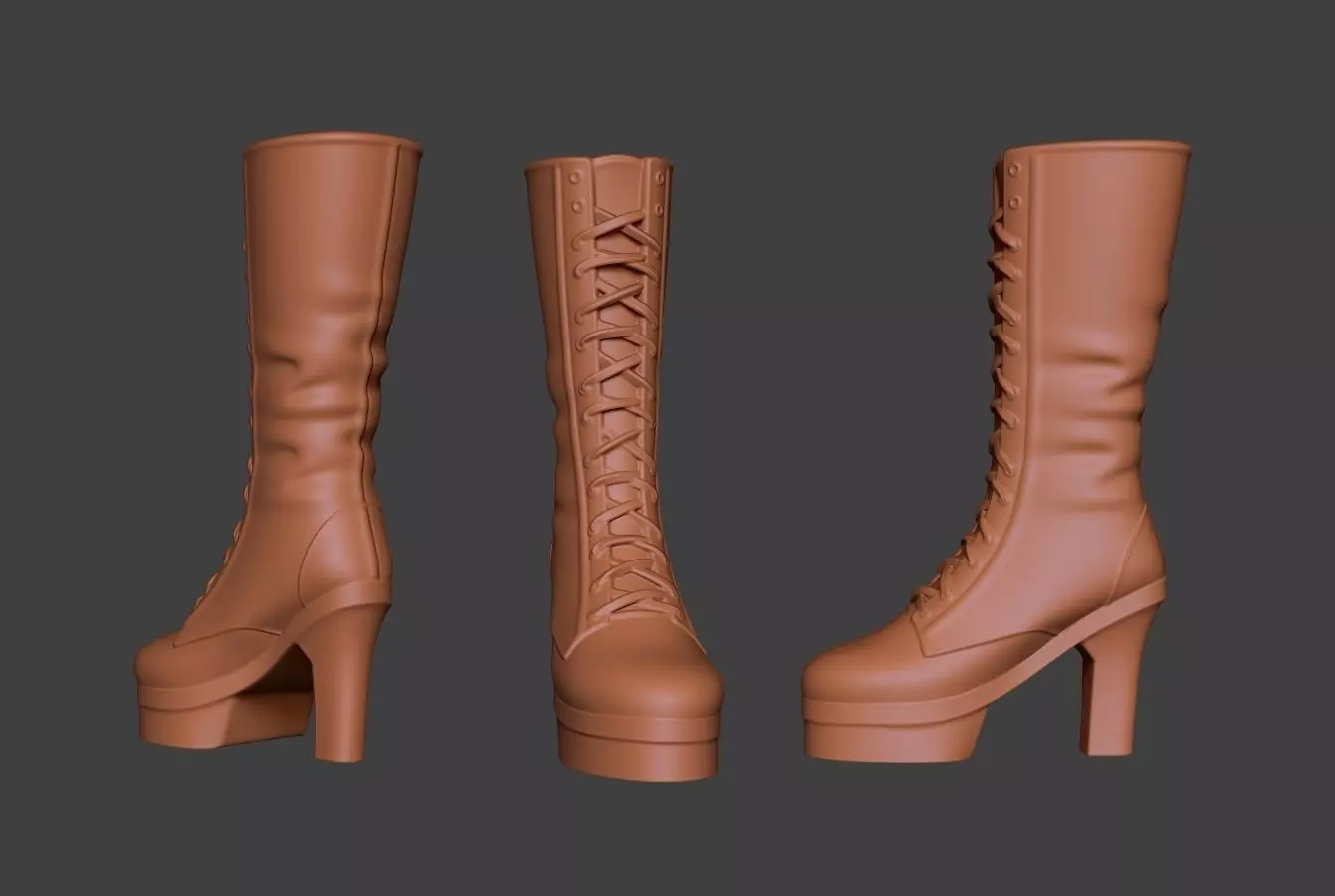 Stylized Boot 3 3D model_0