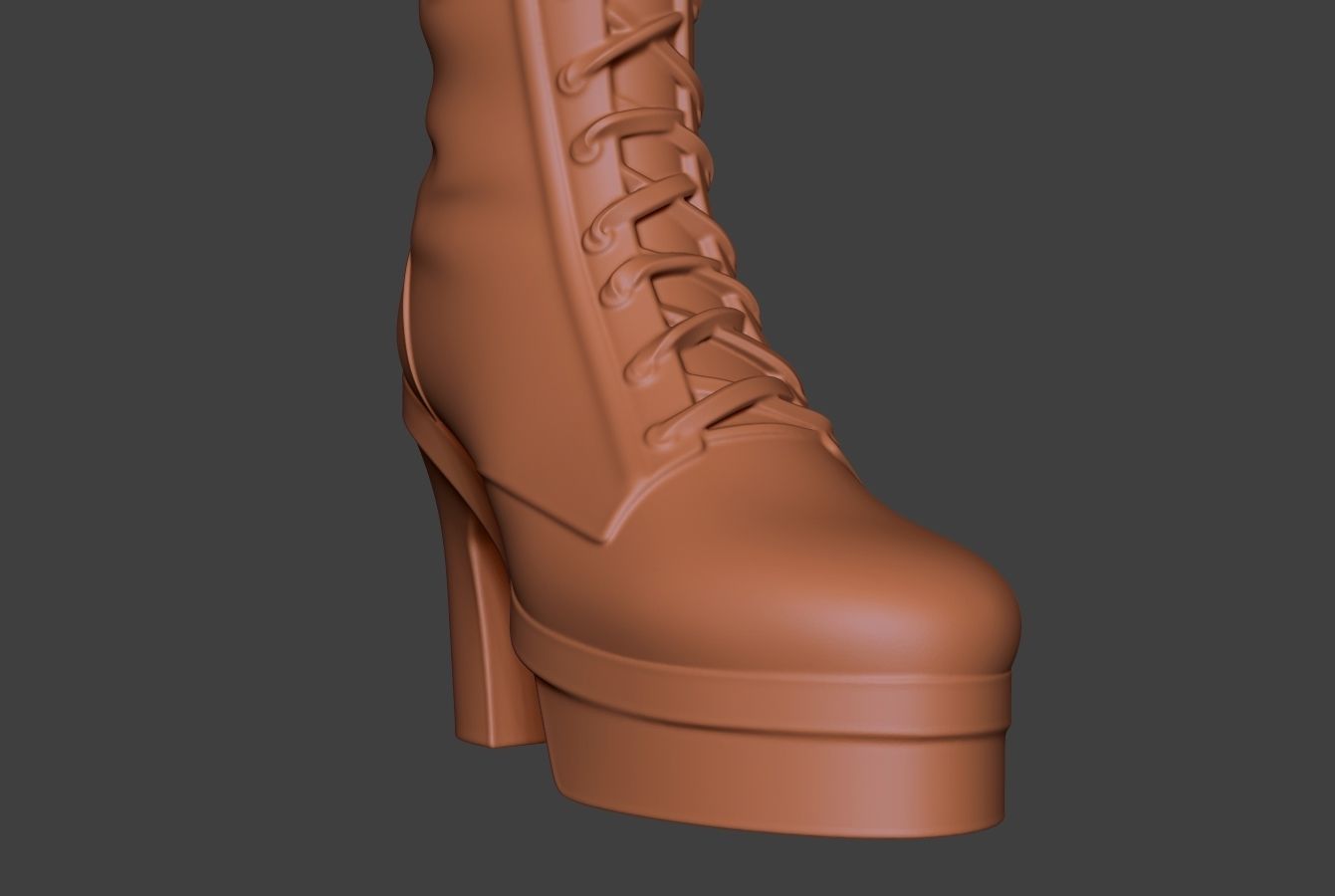 Stylized Boot 3 3D model_11