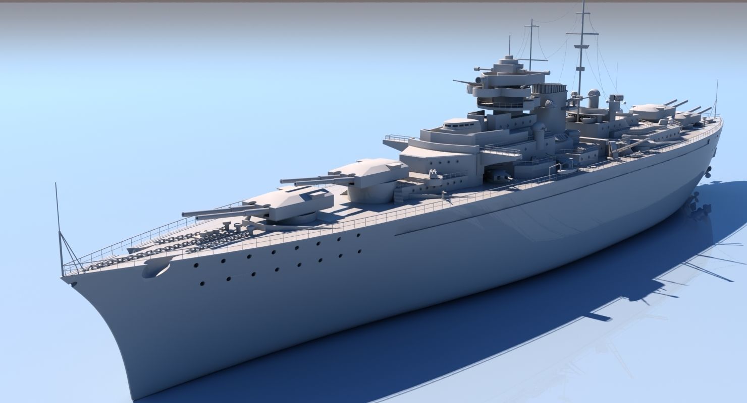Battle Ship 3D model_1