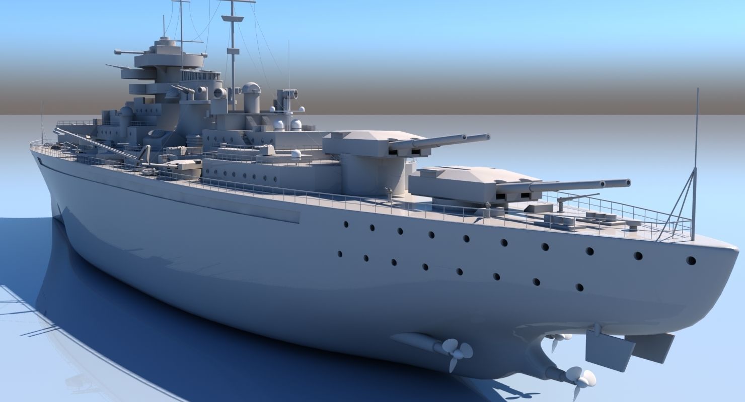 Battle Ship 3D model_2