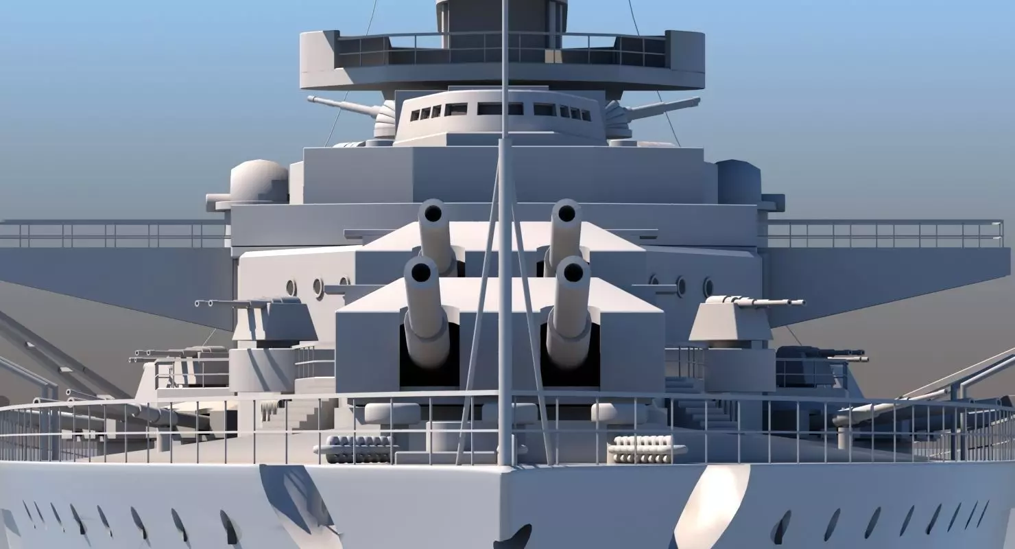 Battle Ship 3D model_0
