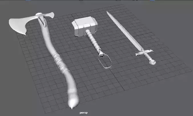 weapons props Free 3D model