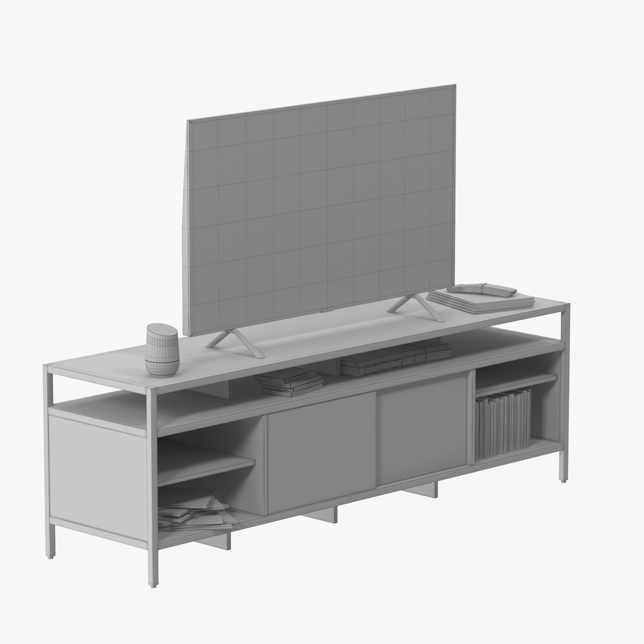 Zane Media Console 3D model_13
