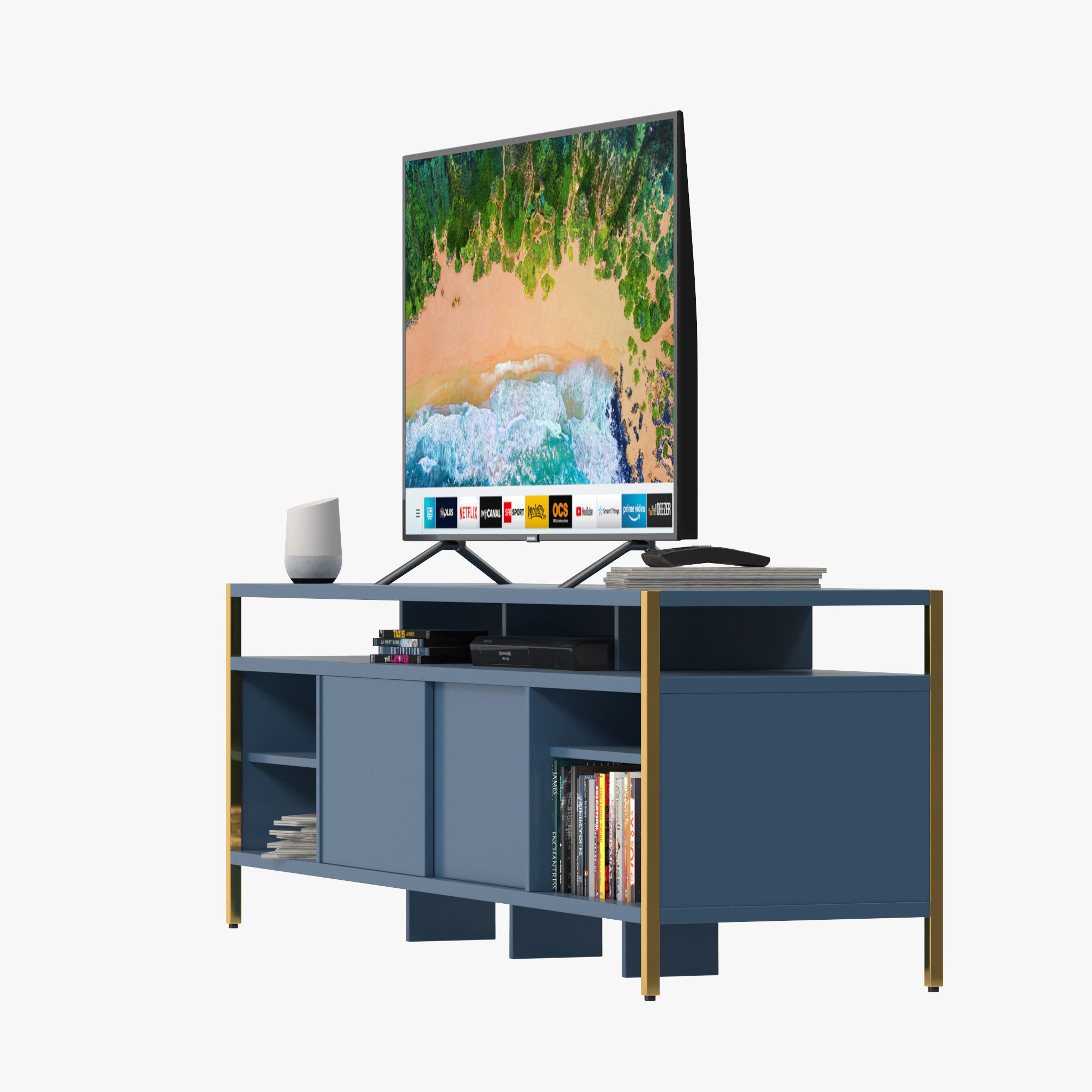 Zane Media Console 3D model_5