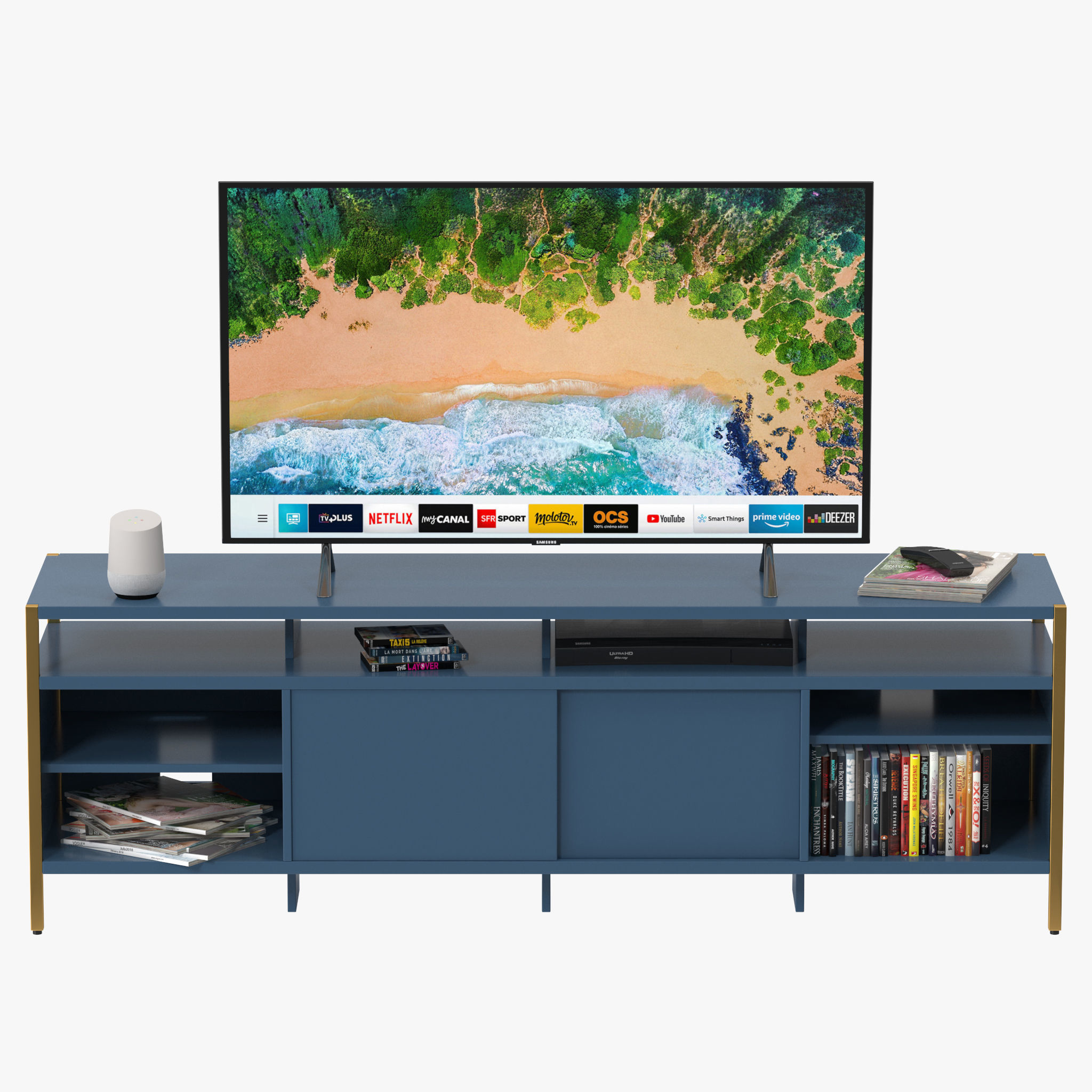 Zane Media Console 3D model_1