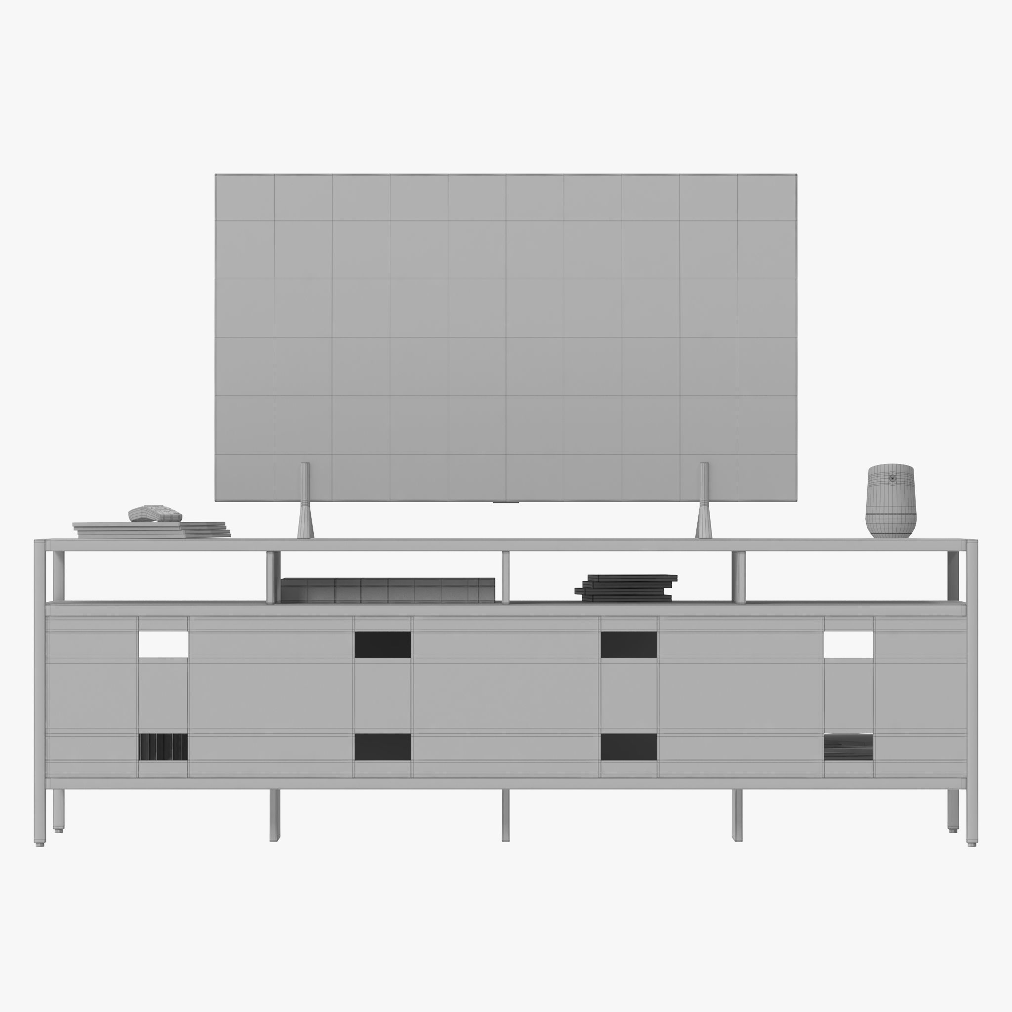 Zane Media Console 3D model_14