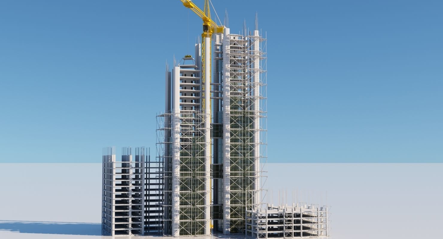 Building Under Construction 3D model_1